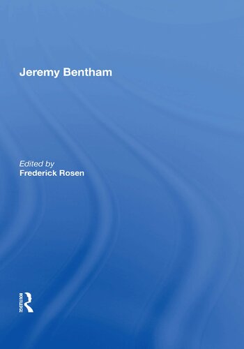 Jeremy Bentham 1st Edition Tom Campbell Frederick Rosen