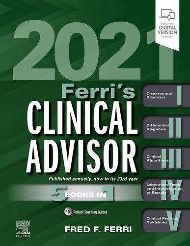 Ferris Clinical Advisor 2021 5 Books In 1 Fred F Ferri Md Facp