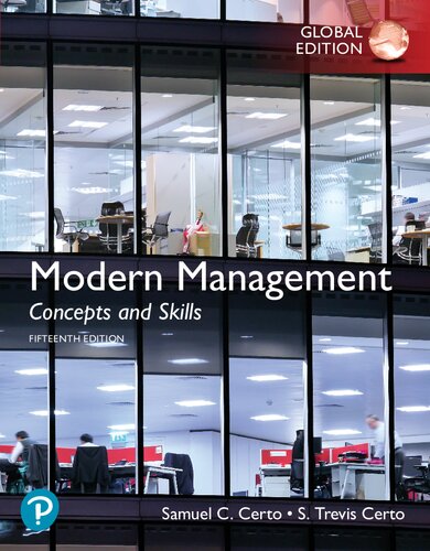 Modern Management Concepts And Skills Whats New In Management 15th Edition Samuel Certo