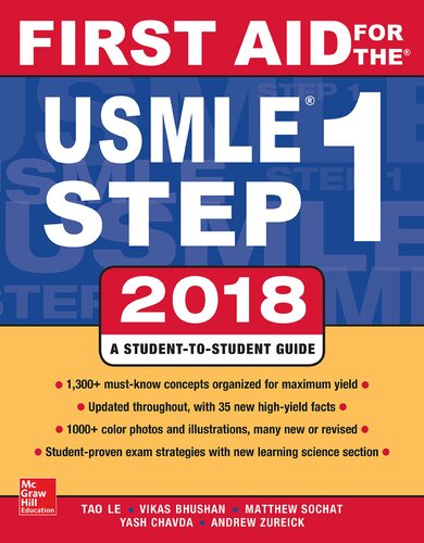 First Aid For The Usmle Step 1 2018 Tao Le Vikas Bhushan Matthew Sochat