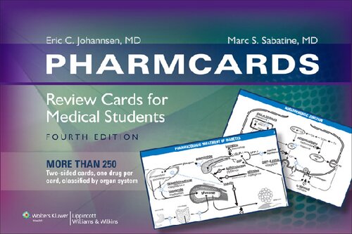 Pharmcards Review Cards For Medical Students 4th Edition Eric C Johannsen