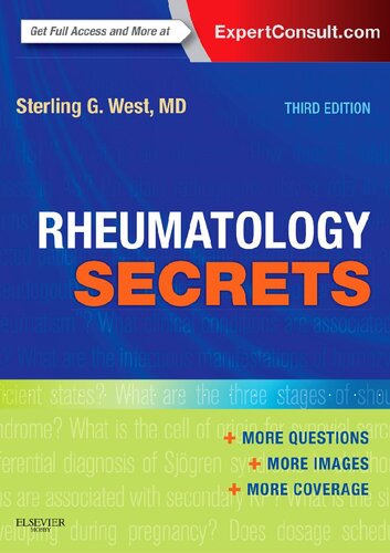 Rheumatology Secrets 3rd Edition Sterling G West