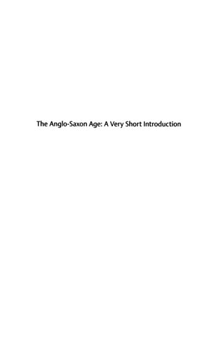 The Anglosaxon Age A Very Short Introduction John Blair