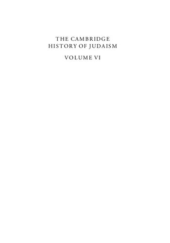The Cambridge History Of Judaism Volume 6 The Middle Ages The Christian World Robert Chazan