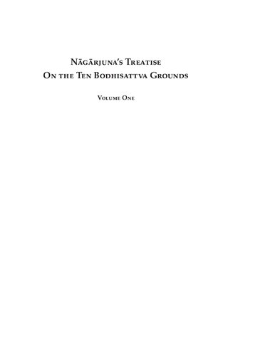 Ngrjunas Treatise On The Ten Grounds The Daabhmika Vibh Nagarjuna