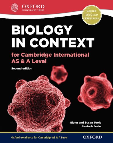 Biology In Context For Cambridge International As A Level 2nd Edition Glen Toole
