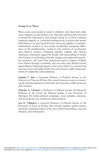 Seeing Us In Them Social Divisions And The Politics Of Group Empathy 1st Edition Cigdem V Sirin
