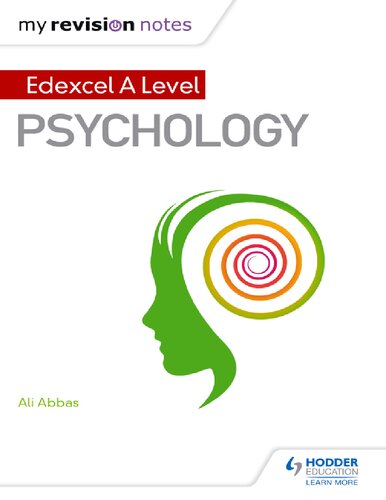My Revision Notes Edexcel A Level Psychology Ali Abbas
