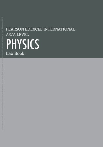 Pearson Edexcel International A Level Physics Lab Book Lab Book Sample 1st Edition Pearson