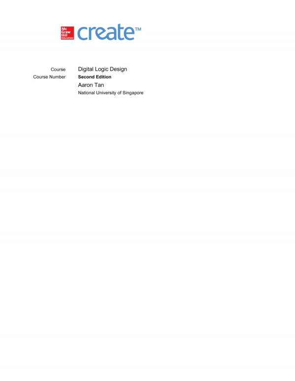 Digital Logic Design 2nd Edition Tan Tuck Choy Aaron