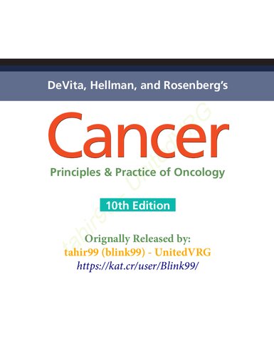 Cancer 10th Edition Vincent T Devita Jr Md Theodore S Lawrence