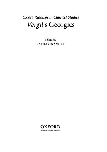 Vergils Georgics Katharina Volk