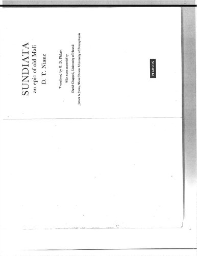 Sundiata An Epic Of Old Mali 2nd Edition Djibril Tamsir Niane