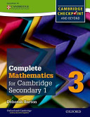 Complete Mathematics For Cambridge Secondary 1 Student Book 3 For Cambridge Checkpoint And Beyond Student Barton