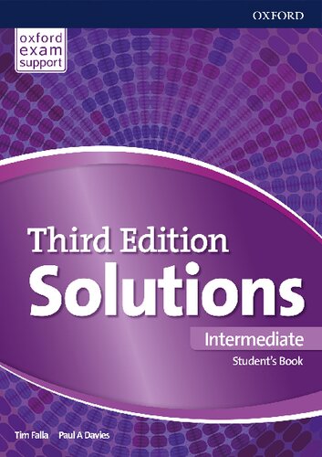 Solutions Intermediate Students Book Third Tim Falla Paul A Davies
