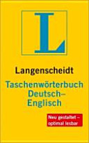 Langenscheidts Taschenwrterbuch Englischdeutsch Langenscheidtredaktion