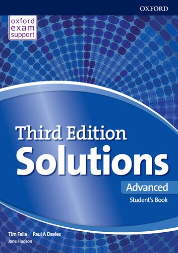 Solutions Advanced Students Book Third Tim Falla Paul A Davies