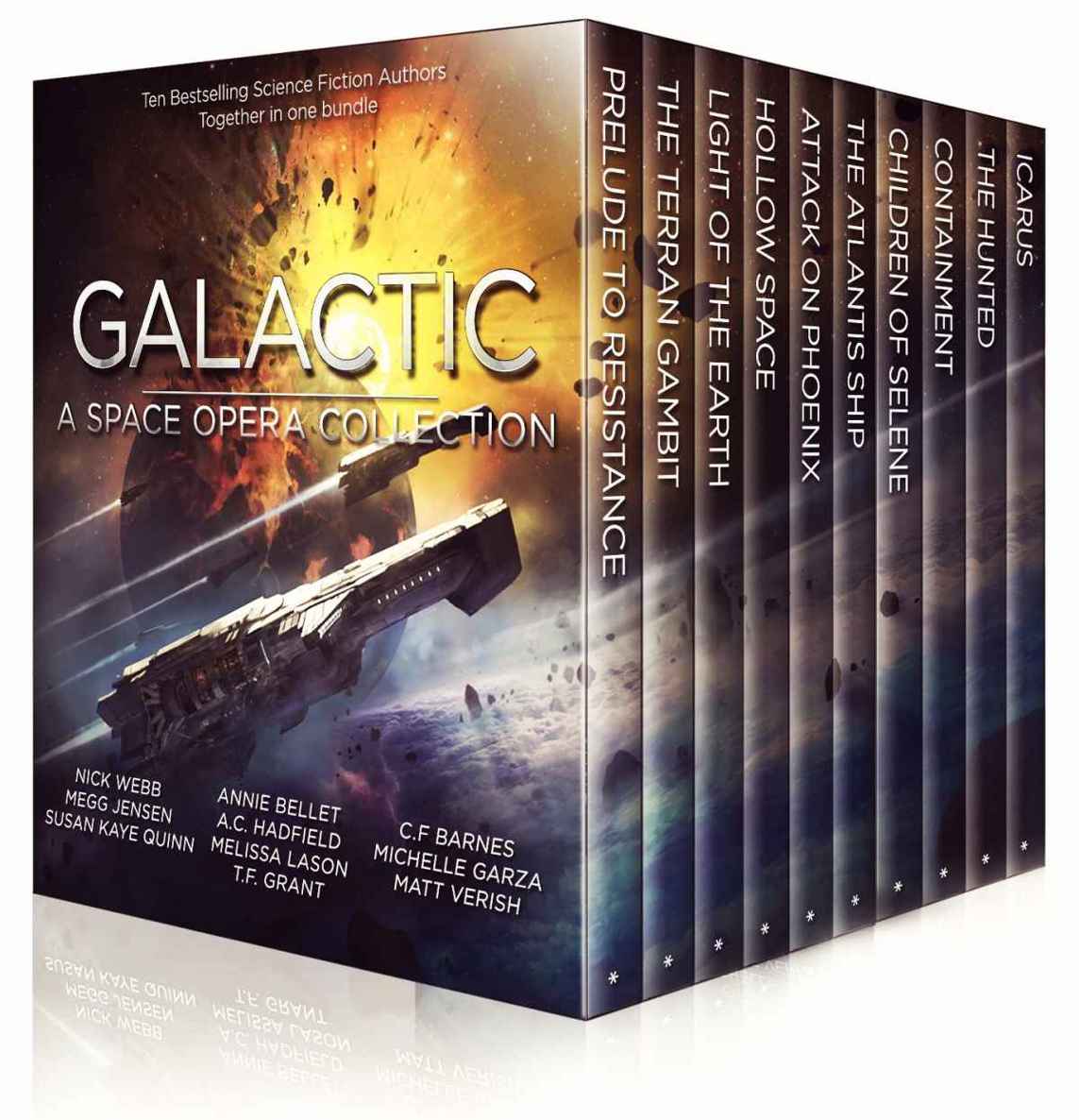 Galactic Ten Book Space Opera Scifi Boxset Colin F Barnes Nick Webb Susan Kaye Quinn Megg Jensen Matt Verish Annie Bellet Ac Hadfield Tf Grant Michelle Garza Melissa Lason
