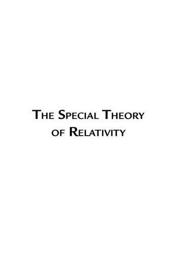 The Special Theory Of Relativity 1st Edition Dennis Morris