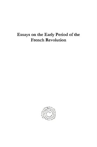 Essays On The Early Period Of The French Revolution 1st John Wilson Croker