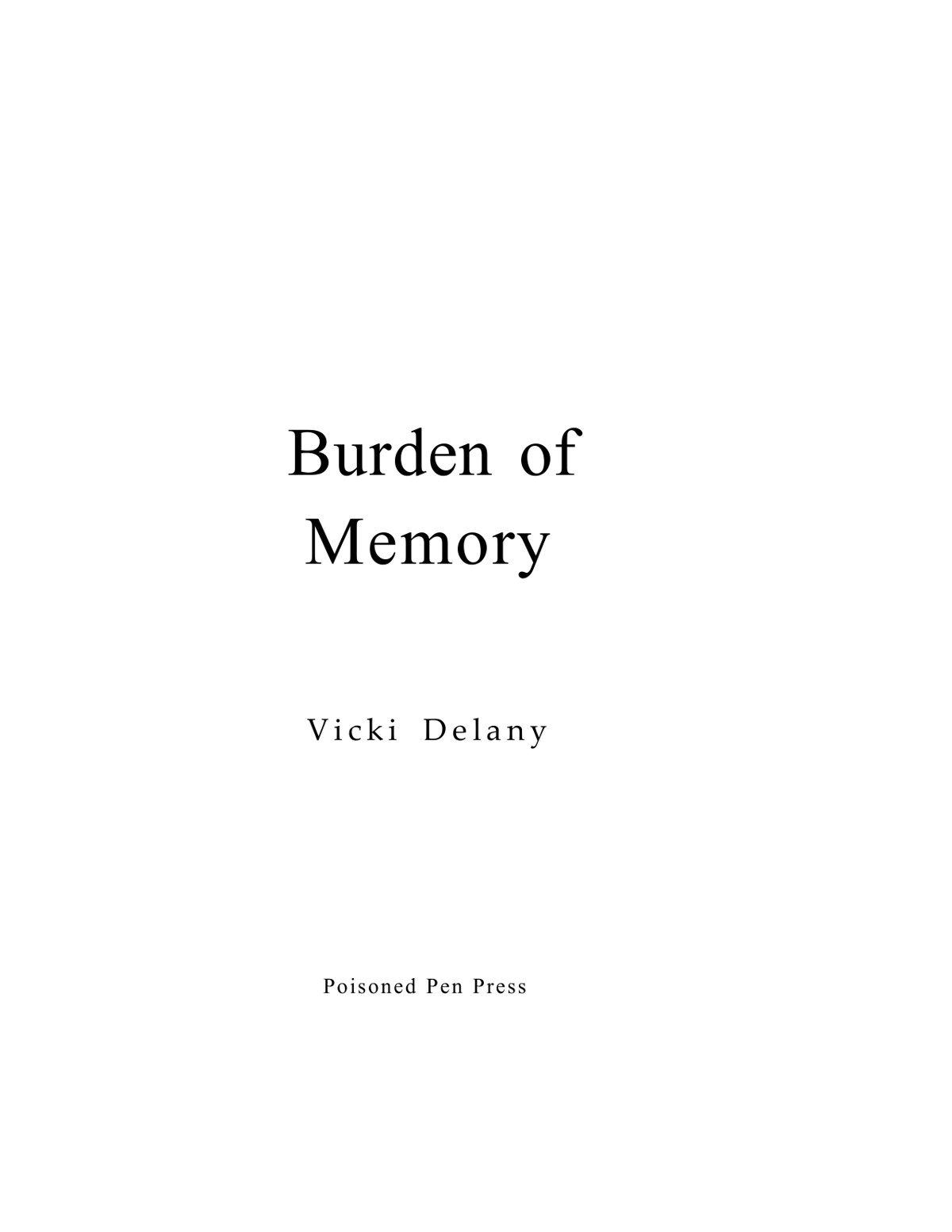 Burden Of Memory Vicki Delany Kindle Vicki Delany Et El
