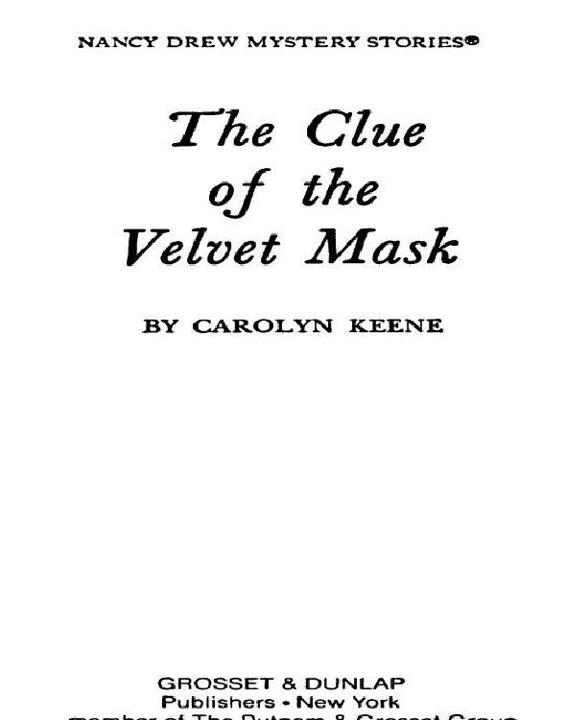 The Clue Of The Velvet Mask Keene Carolyn