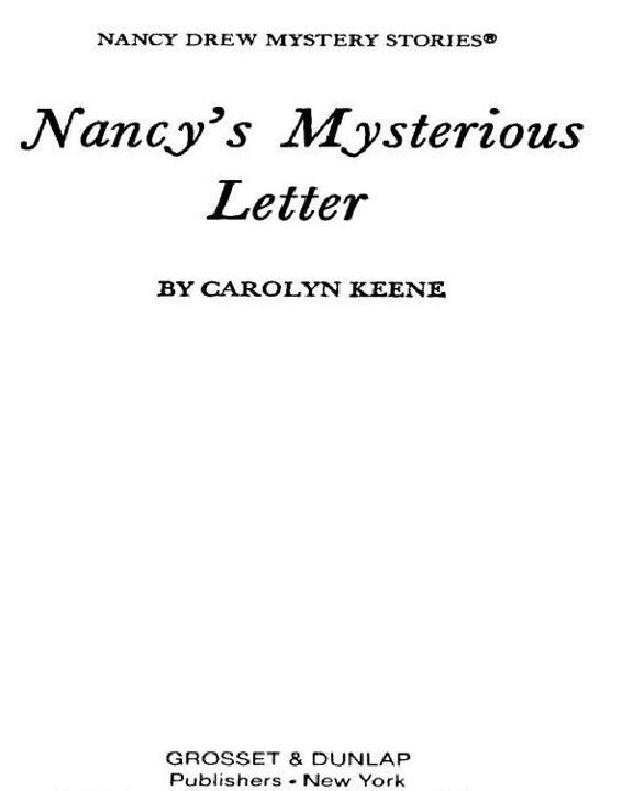 Nancys Mysterious Letter Keene Carolyn