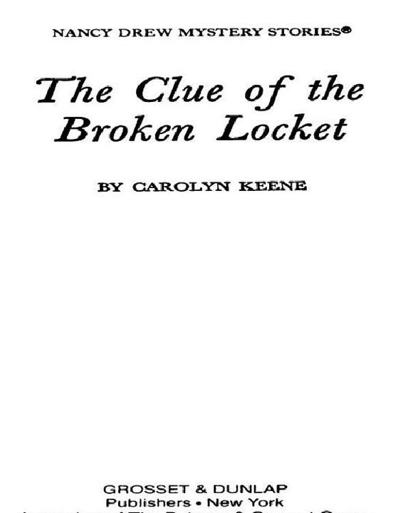 The Clue Of The Broken Locket Keene Carolyn