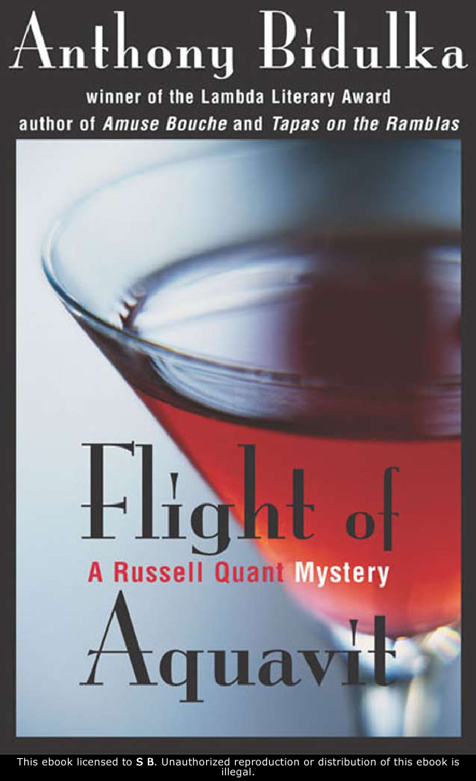 Flight Of Aquavit Russell Quant 2 1st Edition Anthony Bidulka