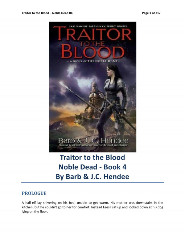 Traitor To The Blood Hendee Barb Hendee J C