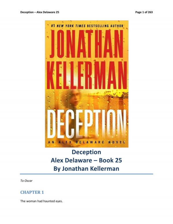 Deception Kellerman Jonathan