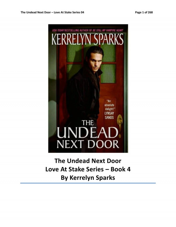The Undead Next Door Sparks Kerrelyn