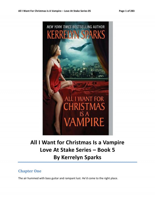 All I Want For Christmas Is A Vampire Sparks Kerrelyn