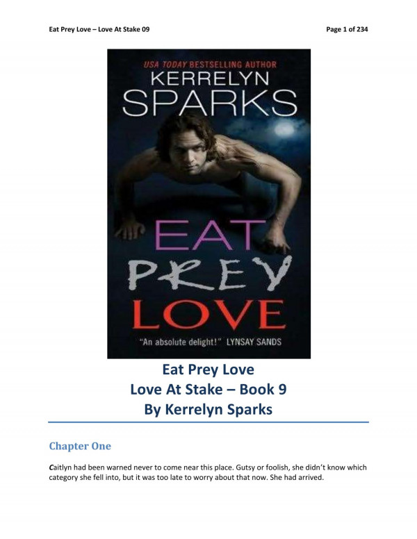 Eat Prey Love Sparks Kerrelyn