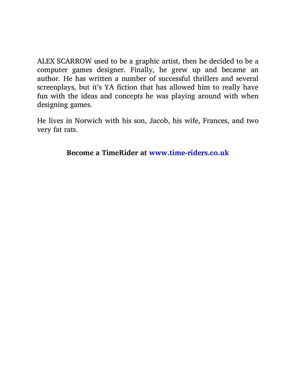 Time Riders Alex Scarecrow