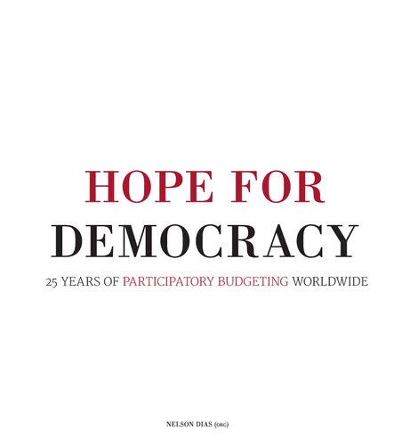 Hope For Democracy 25 Years Of Participatory Budgeting Worldwide Carlota Cambournac