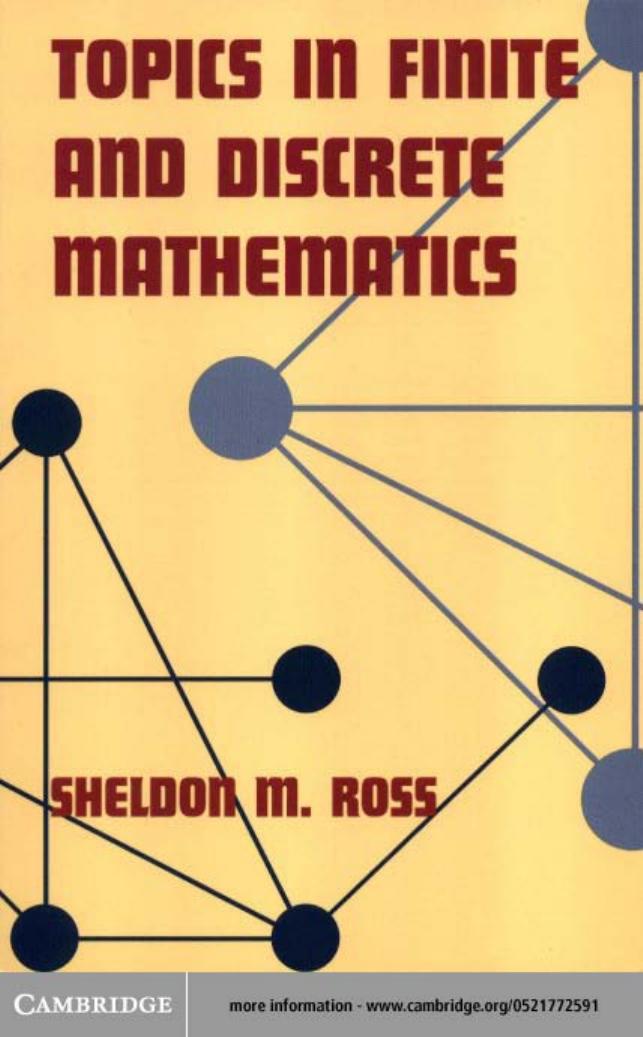 Topics In Finite And Discrete Mathematics 1st Sheldon M Ross
