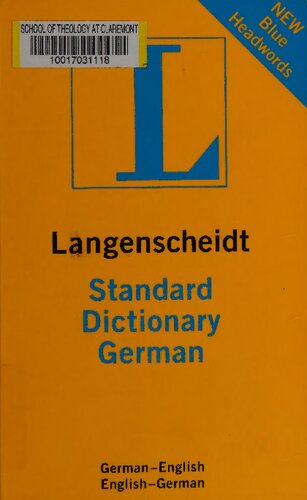 Langenscheidt Standard Dictionary German German English English German 130000 References Bilingual Revised Updated Langenscheidt