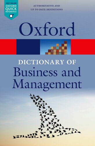 A Dictionary Of Business And Management 6th Edition Jonathan Law Editor
