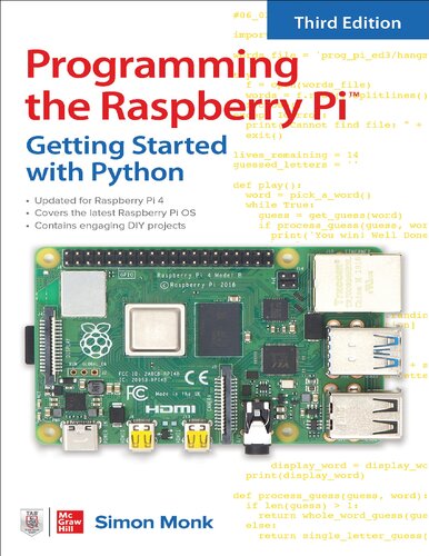 Programming The Raspberry Pi Third Edition Getting Started With Python 3rd Edition Simon Monk