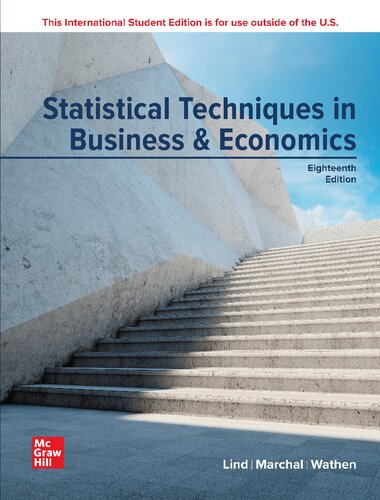 Ise Statistical Techniques In Business And Economics Ise Hed Irwin Statistics 18th Edition Douglas A Lind
