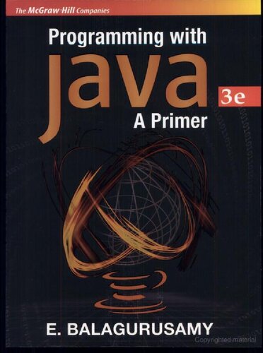 Programming With Java A Primer 3e 3rd E Balaguruswamy