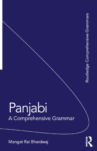 Panjabi A Comprehensive Grammar Mangat Rai Bhardwaj