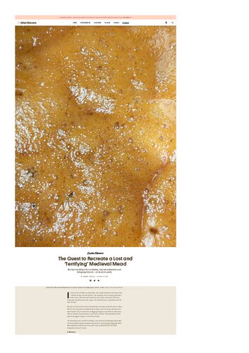 Medieval Bochet Mead Honey Liqueur Recipe Making Cooking 1 1st Edition Atlas Obscura