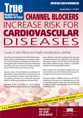 Dr Matthias Rath Blood Pressure Drugs Channel Blockers Increase Risk For Cardiovascular Diseasespdf Dr Matthias Rath