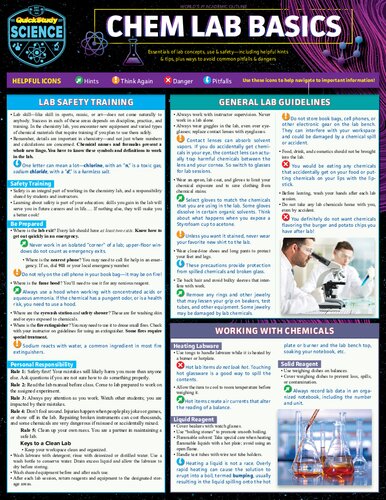 Barcharts Quickstudy Chem Lab Basics Second Edition New Edition Updated Revised Jackson Phd
