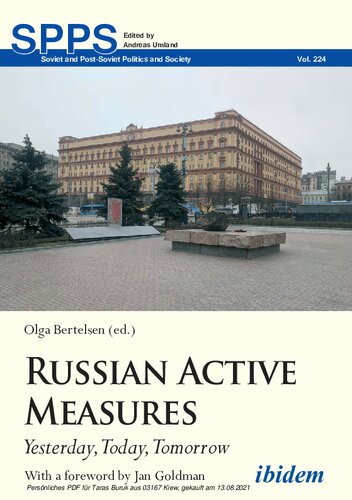 Russian Active Measures Yesterday Today Tomorrow Olga Bertelsen Ed