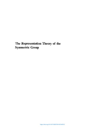 The Representation Theory Of The Symmetric Group Paperback Gordon Douglas James Adalbert Kerber