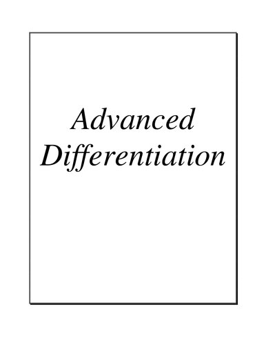Advanced Differentiation 1st Dan Hamilton Auth John Hamilton Ed