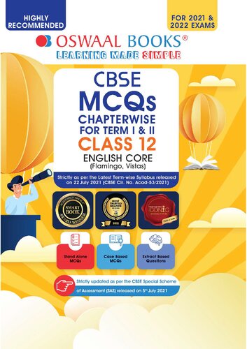 Oswaal Cbse Mcqs Chapterwise For Term I Ii Class 12 English Core For 202122 Exam Oswaal Editorial Board